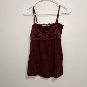 Maurice’s Maroon/Purple-ish Lacy Tank Top